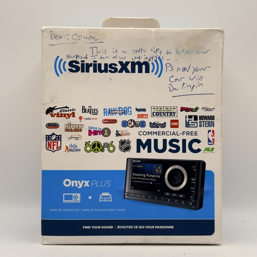 SiriusXM Onyx Plus Satellite Radio Vehicle Kit Color Display New Open Box